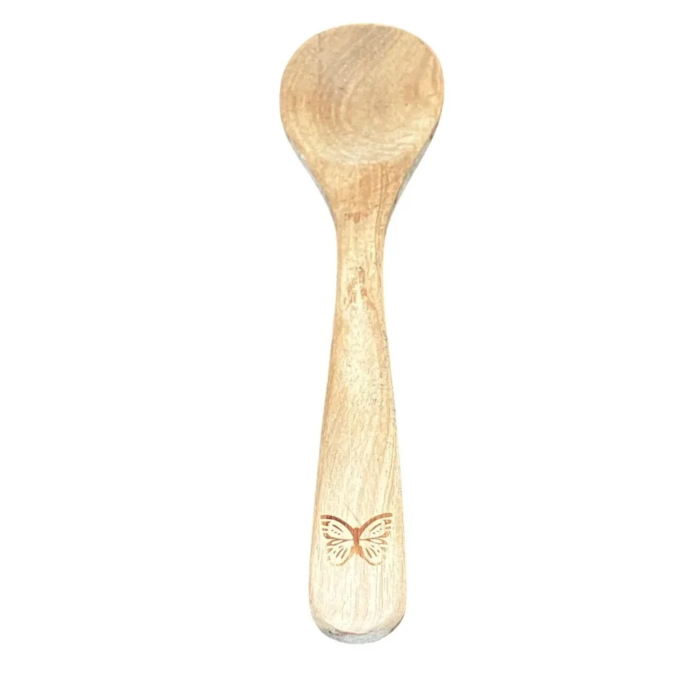 Pioneer Woman Wooden Utensil Set OS Brown Good Butterfly Floral Wood Soon Set